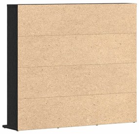 fekete tölgyszínű szerelt fa CD-szekrény 100,5x23x89,5 cm