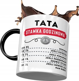 Fekete Bögre Apák Napjára Ajándék Nyomtatott Fotóval