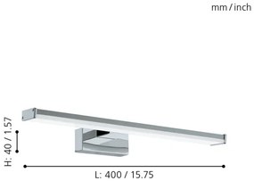 Eglo 74051 - LED Fürdőszobai tükörmegvilágítás GALENZANA LED/7,4W/230V IP44 króm