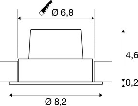 SLV NEW TRIA 68 114381 Beépíthető spotlámpa 1x11W/LED 3000K 890LM IP20