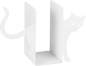 Kitap fém könyvtámasz, fehér, 35×14 cm