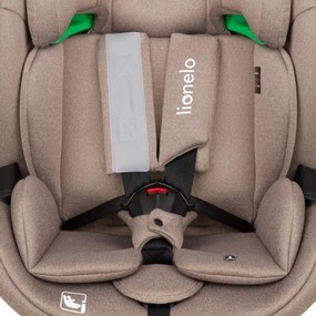 Lionelo - Forgatható autósülés bázissal LAVENDER i-Size 76-150 cm, bézs (Latte)