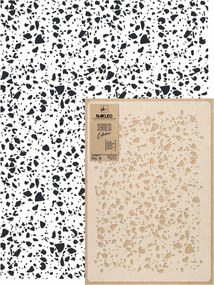 Festősablon Ismételhető Többször felhasználható 59x95cm Tapéta Foltok Terrazzo