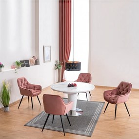 Cherry Velvet étkezőszék antik rózsaszín