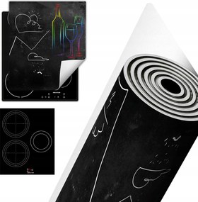 Tűzhelyvédő Szőnyeg Asztali Dekoráció 45x52 sötét bordó