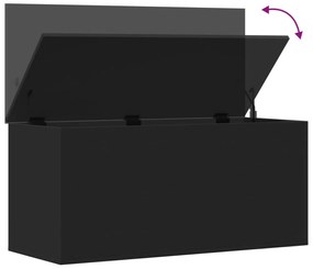 fekete szerelt fa tárolóláda 100x42x46 cm