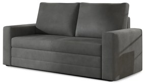 SötĂ©tszĂŒrke bĂĄrsony kinyithatĂł-tĂĄrolĂłhelyes kanapĂ© 151 cm Wave â ELTAP