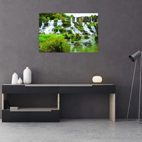 Kép - vízesés zöldövezetben (90x60 cm)