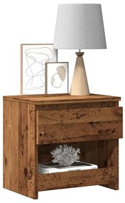 2 db antik fa forgácslap éjjeliszekrény 40 x 30 x 39 cm