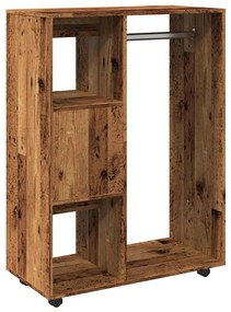 antik fa színű szerelt fa ruhásszekrény 80 x 40 x 110 cm