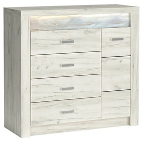Komód Indie 17 (LED világítással) (fehér craft) . 1057801