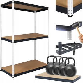 Helios fém tároló állvány műhely állvány 90x90x60cm 3Px400kg