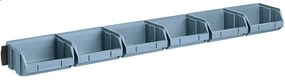 ARTPLAST 6 db 100x95x50mm-es tárolódoboz készlet akasztósínnel