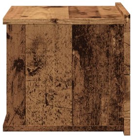 antik fa színű falra szerelhető éjjeliszekrény 40x32x30 cm