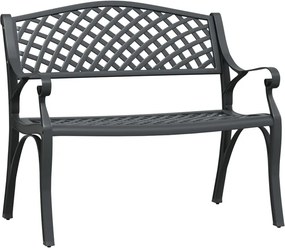 vidaXL fekete öntött alumínium kerti pad 102 cm