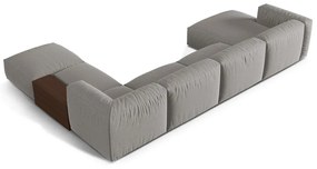 Világosszürke moduláris sarokkanapé (jobb oldali-U alakú) Martina – Micadoni Home