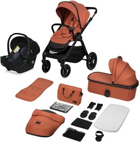 Lionelo - 3 az 1-ben kombinált babakocsi LAYLA rozsdabarna