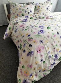 Pamut lepedők Mezei virágok fehér TiaHome - 1x Párna 90x70cm, 1x Paplan 140x200cm