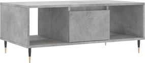 vidaXL betonszürke szerelt fa dohányzóasztal 90x50x36,5 cm