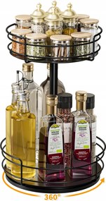 Forgatható fűszertartó állvány a konyhába