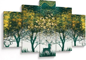Kép - Szarvas a zöld erdőben (150x105 cm)