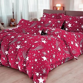 Mikroplüss ágyneműhuzat Homa TORELA BURGUNDY 3 részes 140x200 cm