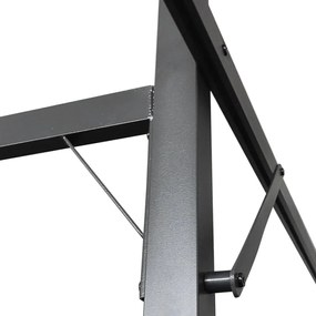 krémszínű pergola behúzható tetővel 589 x 292 x 230 cm