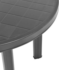 Antracitszürke műanyag kerti asztal 89 cm