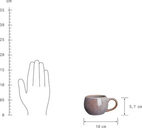 COTTAGE espresso csésze, világosszürke 180ml