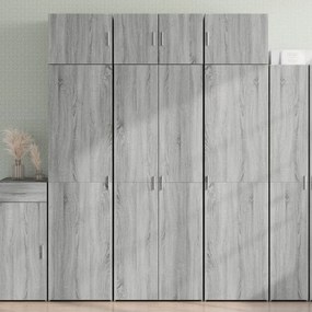 szürke sonoma színű szerelt fa tárolószekrény 70x42,5x225 cm