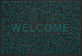 Pronett XJ5673 kültéri gumi lábtörlő 40 x 60 cm, fekete és kék