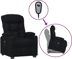 vidaXL fekete szövet felállást segítő fotel