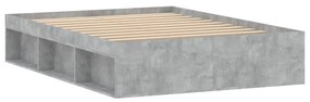 betonszürke franciaágykeret 135 x 190 cm