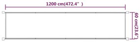 tópszínű oxford-szövet függőleges napellenző 60 x 1200 cm