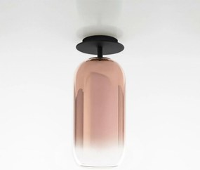 Artemide Gople mennyezeti lámpa fekete/réz, fúvott üveg, E27, 20W