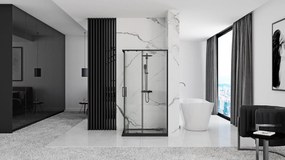 Zuhanykabin Rea Punto black 80x100