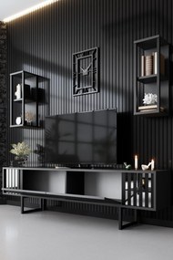 TV szekrény Chrome Line - Anthracite, Black