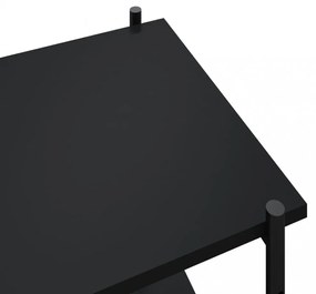 fekete 3 szintes polcrendszer 80x40x92 cm