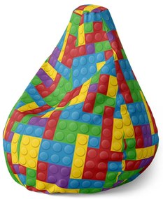 Pear babzsák színes építőkészlet - gyerek, színes