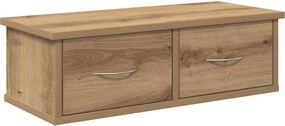 vidaXL kézműves tölgy színű szerelt fa faliszekrény 60x26x18,5 cm