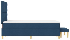 Box Spring ágy matrac &amp; pad Kék 120x200 cm Szövet