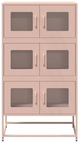 Highboard rózsaszín 68x39x123 cm Acél