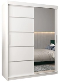 Ruhásszekrény 150 cm tükörrel Verika 2 150 (fehér). 1064202