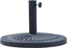 Outsunny Napernyő Talapzat 3.8-4.8cm Átmérőjű Virágmintás Gombbal, 15KG Súlyú Kerti Gyanta 49x32cm | Aosom