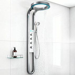 Aquajet hidromasszázs zuhanypanel króm