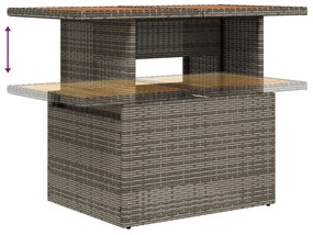 Kertibútor Szett 9 darabos Szürke Rattan Kerti szofa szett