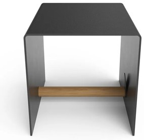 Fekete dekoratív fém-öko bőr tárolódoboz 32x38x31 cm Bull – LIND DNA