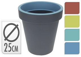 VIRÁGTARTÓ MŰANYAG SZÍNES 25CM POLIETILÉN