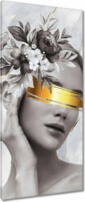 Vászonkép 55x115 Női portré arany karszalag