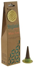 White Sage bio tömjén készlet, 12 db, kerámiaállvánnyal